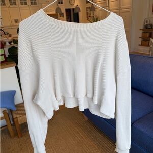 Showpo White Textured Knit Crop Top